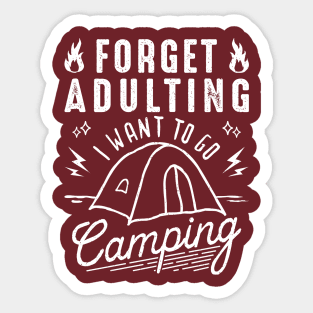 Camping typography quotes Sticker